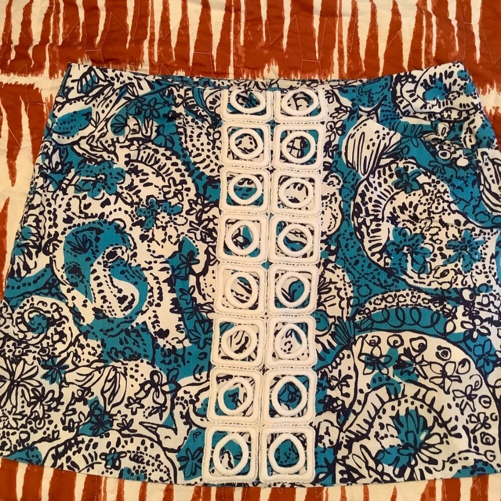 Blue/White Lilly Pullitzer Skort Sz 10